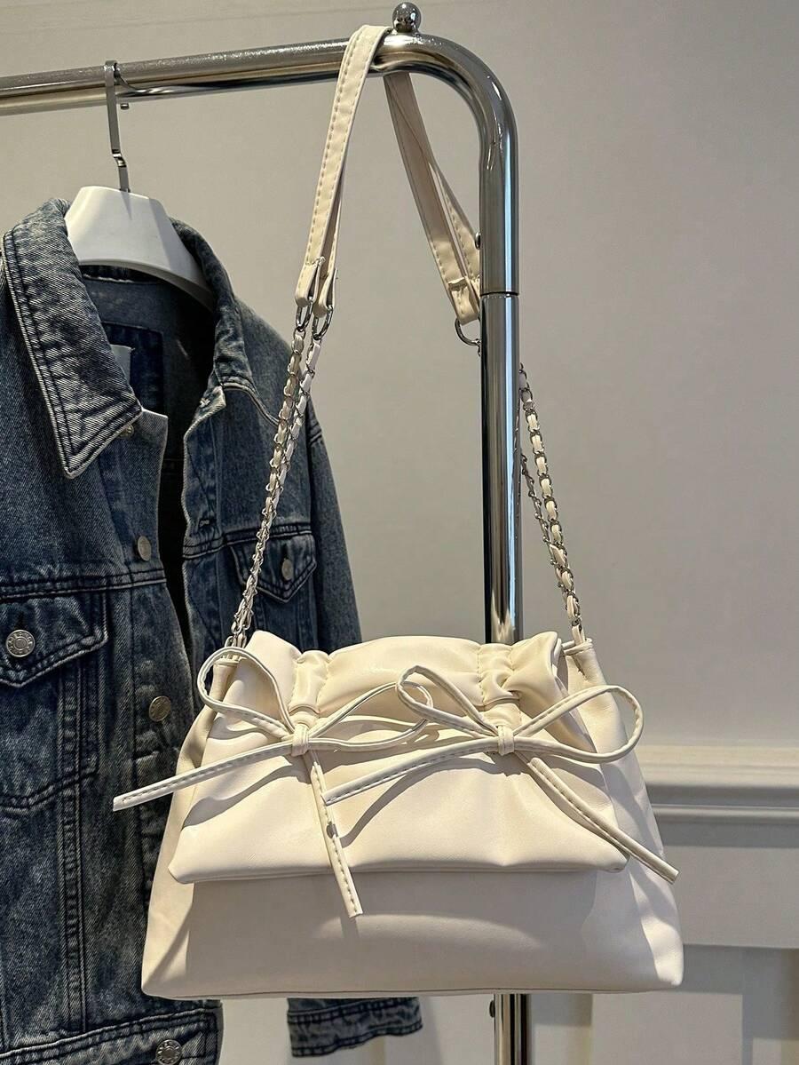 SHEIN BIAŁA TOREBKA PASEK S07__10,5X21X30CM