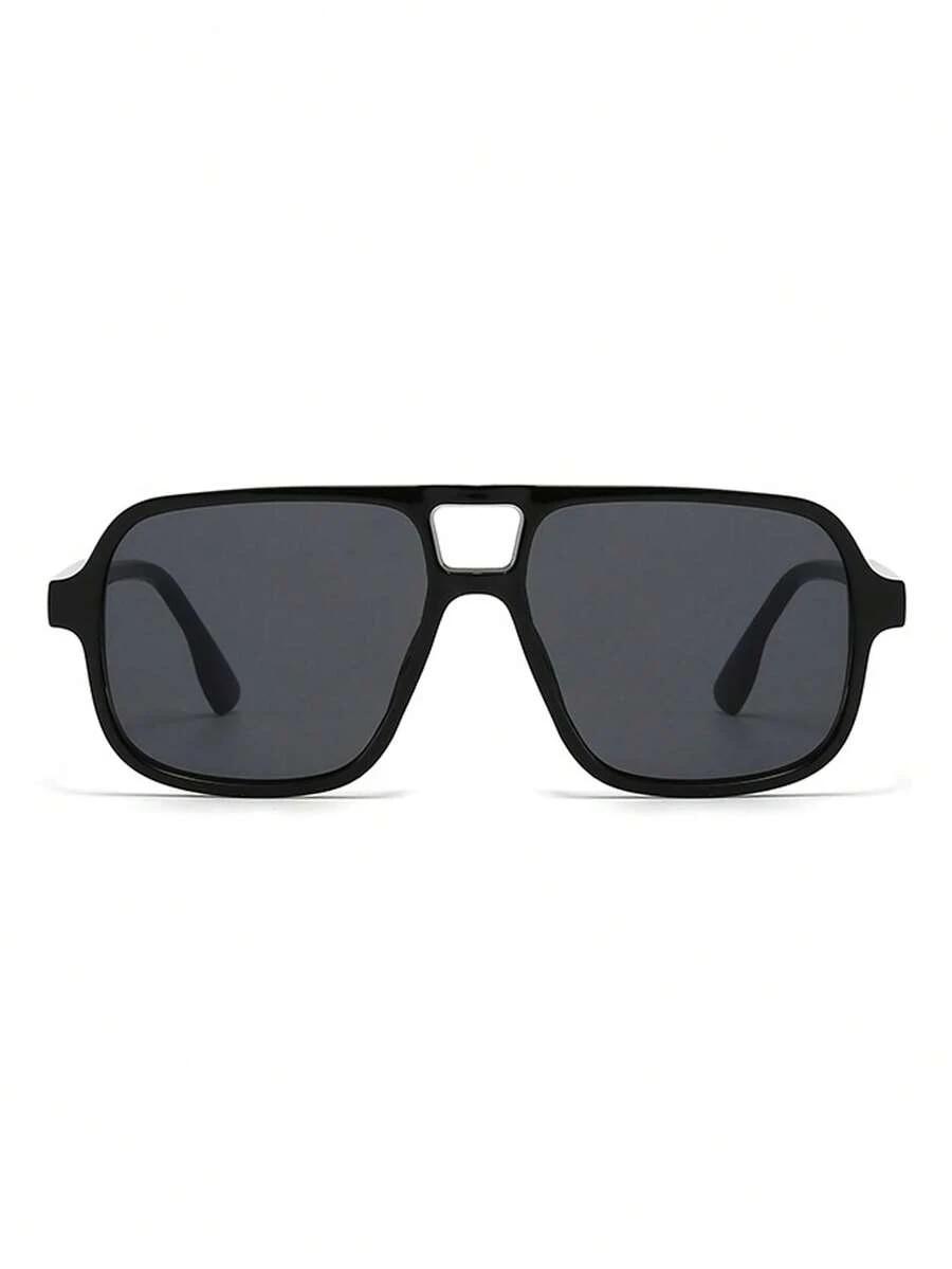 SHEIN CZARNE OKULARY PRZECIWSŁONECZNE PILOTKI S07