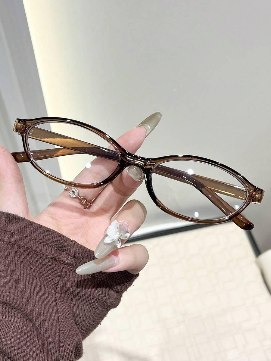 SHEIN BRĄZOWE OKULARY ZERÓWKI S07