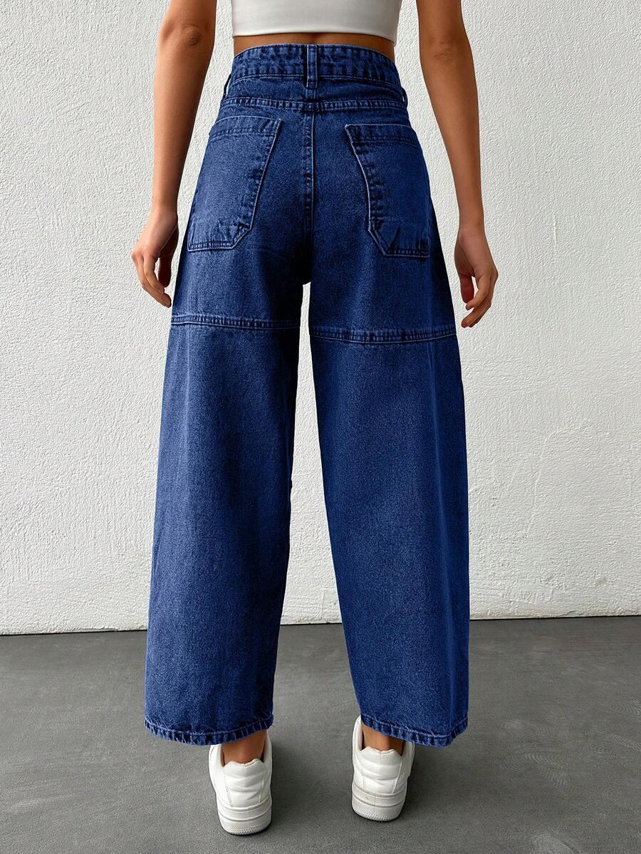 EURMUSE NIEBIESKIE SPODNIE JEANS S06__S