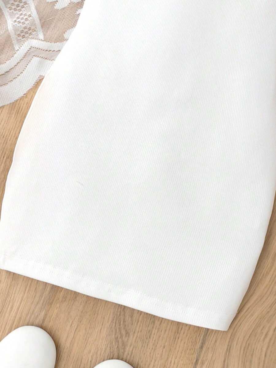 SHEIN BIAŁA SUKIENKA BEZ RĘKAWÓW ZDOBIENIA KWIATY 3D PEREŁKI