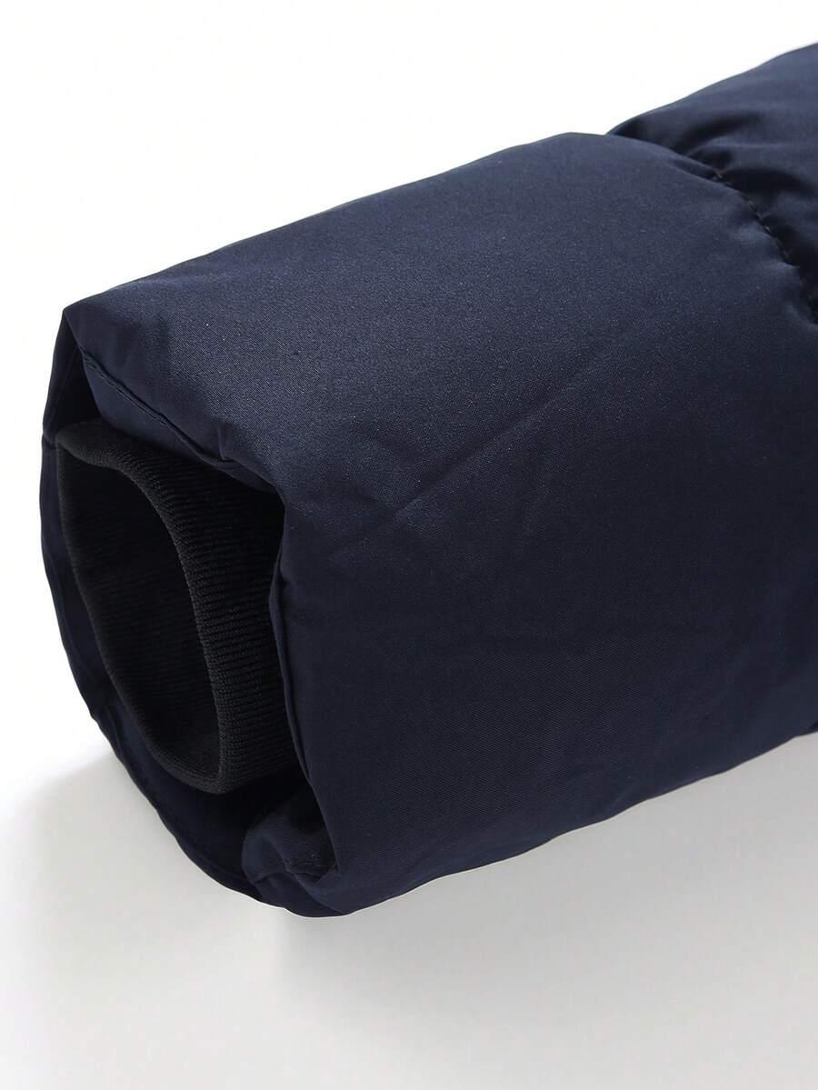 SHEIN GRANATOWA KURTKA Z KAPTUREM OCIEPLENIE W01__3XL