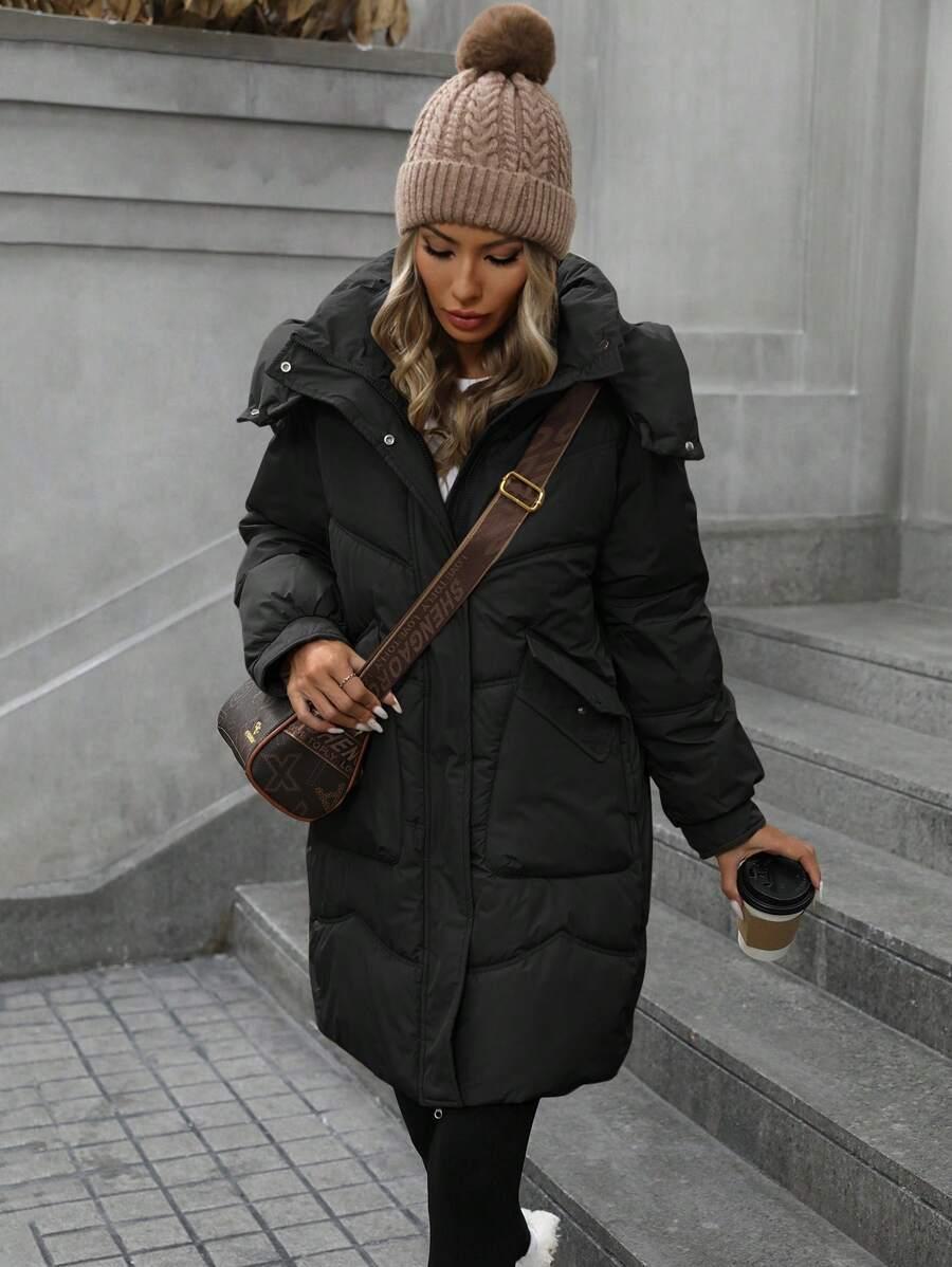 SHEIN CZARNA KURTKA KAPTUR W01__L