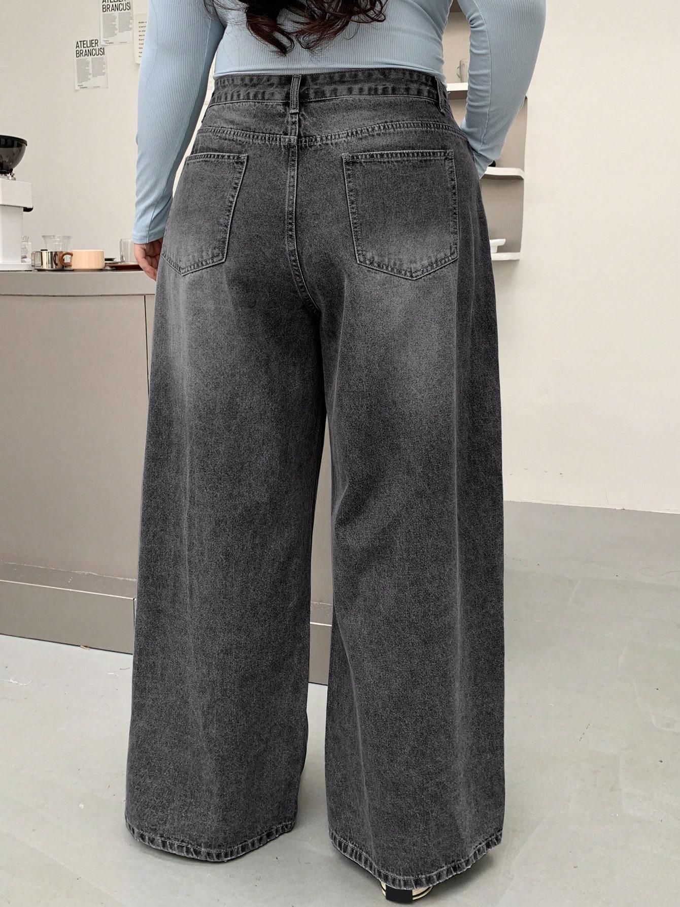 SHEIN SZARE SPODNIE JEANS S06__48