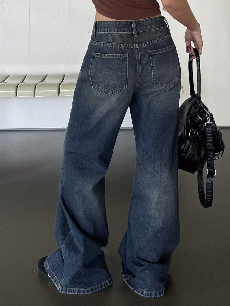 DAZY SPODNIE DZWONY JEANS PK01__L