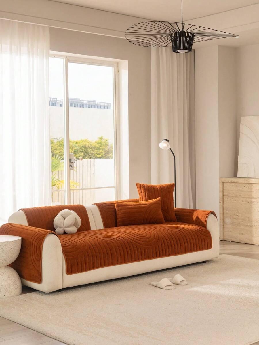 SHEIN POMARAŃCZOWA NARZUTA NA SOFĘ S07__70X150