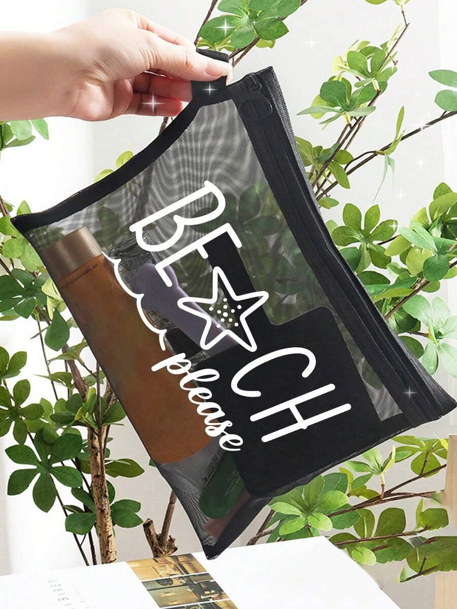 SHEIN CZARNA KOSMETYCZKA NAPIS S07__23X18