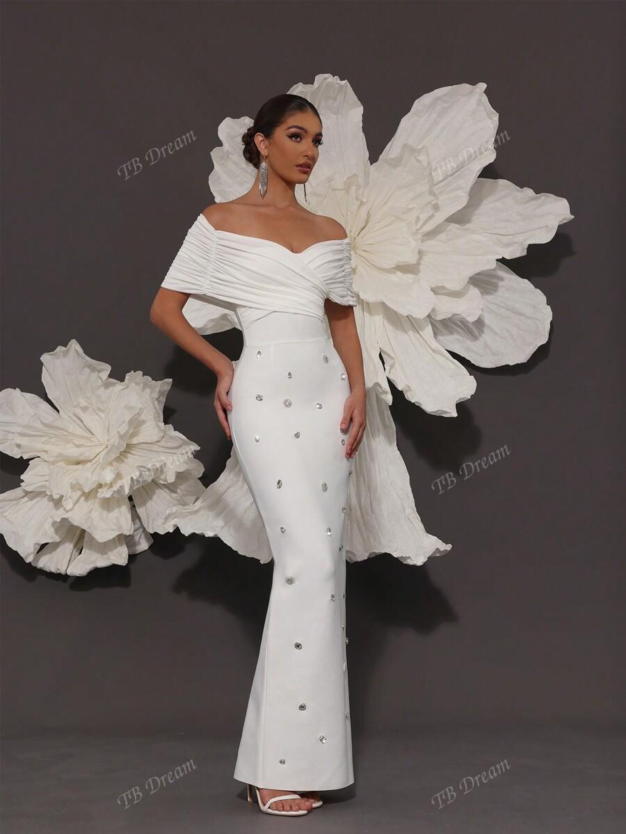 SHEIN BIAŁA MAXI SUKIENKA S06__S