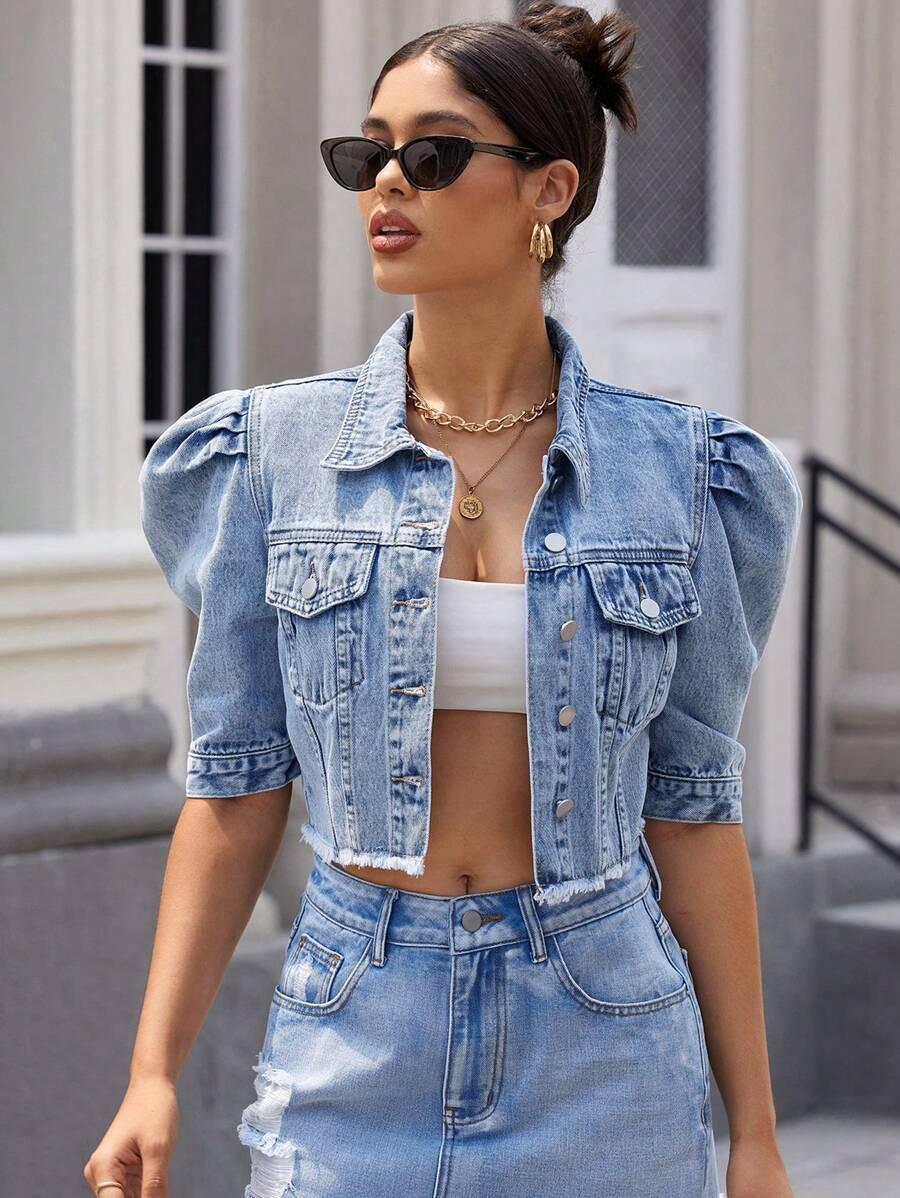 SELENZA KURTKA JEANS GUZIKI S06__M