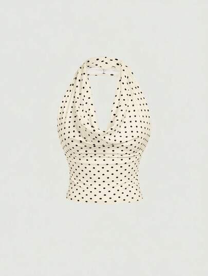 SHEIN KREMOWY TOP GROCHY S06__S