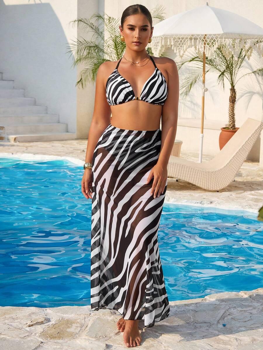 SHEIN DWUCZĘŚCIOWY STRÓJ KĄPIELOWY SPÓDNICA KOMPLET S09__XXL