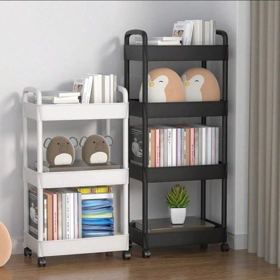 SHEIN CZARNY WÓZEK NA KÓŁKACH S07__32X21X80