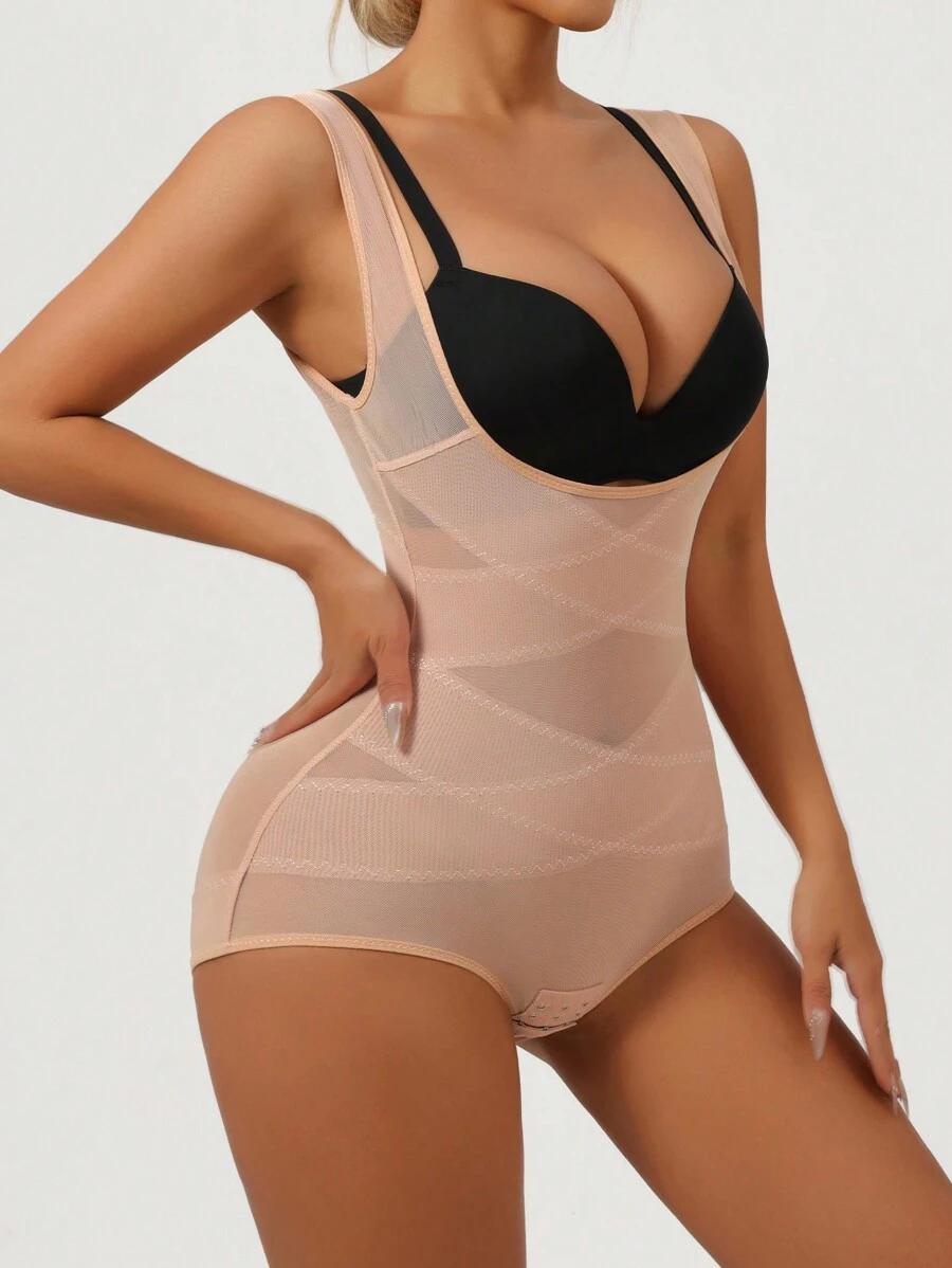 SHEIN BEŻOWE BODY MODELUJĄCE S06__XXL