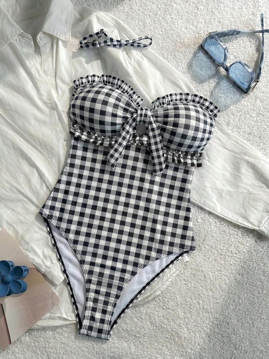 SHEIN JEDNOCZĘŚCIOWY STRÓJ KĄPIELOWY S09__M