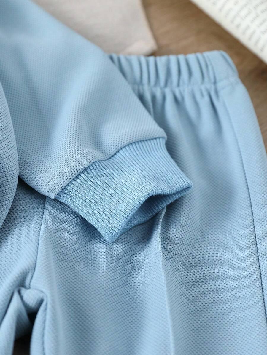 SHEIN NIEBIESKA BLUZKA KOŁNIERZYK S06__92-98