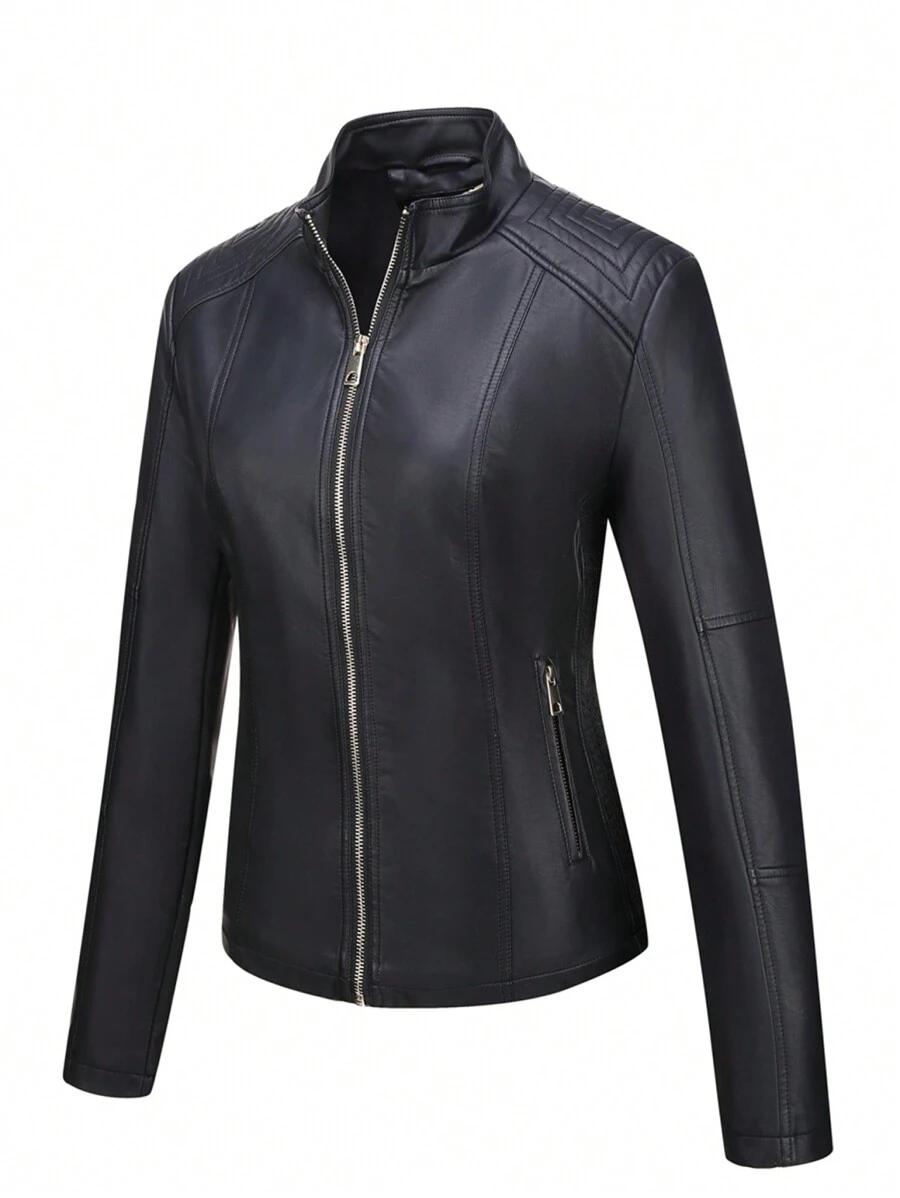 SHEIN CZARNA KURTKA IMITACJA SKÓRY S06__46
