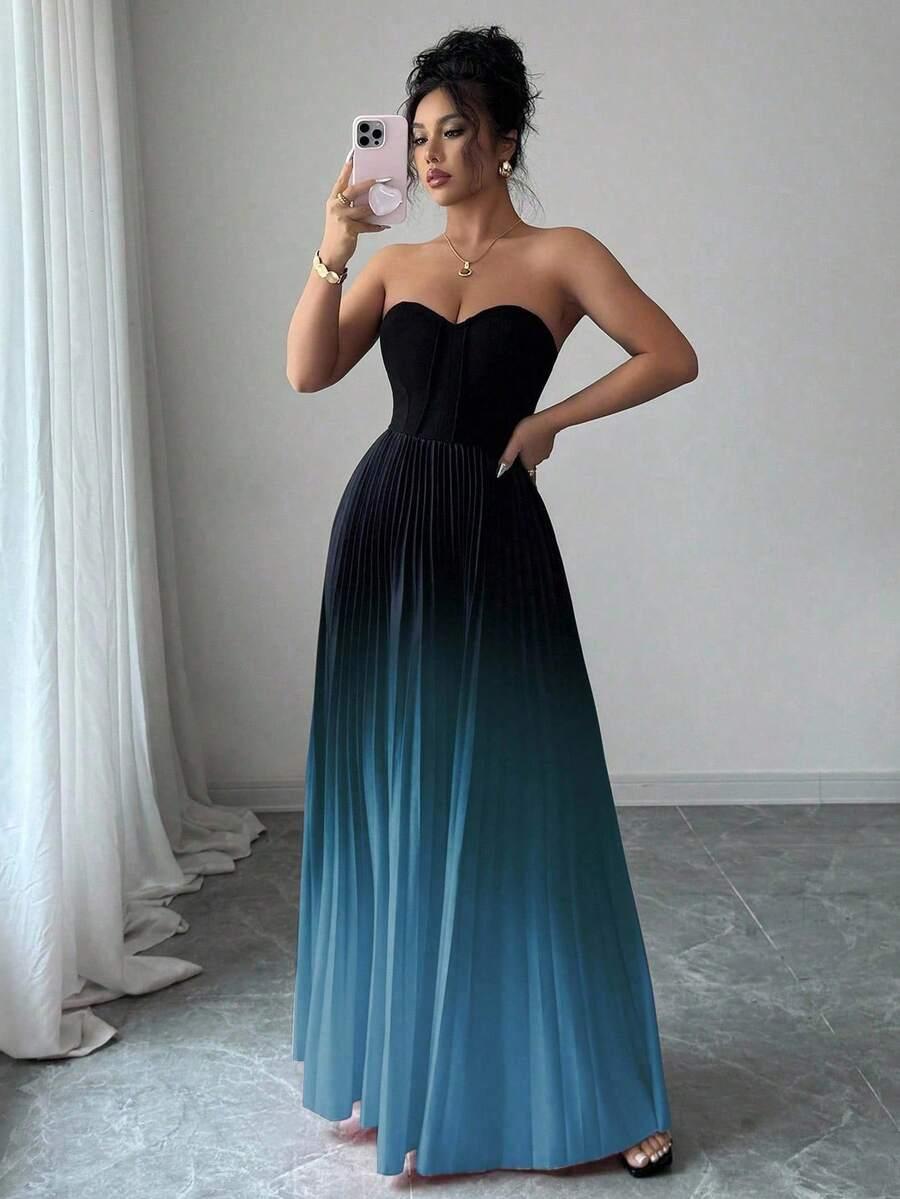 SHEIN MAXI SUKIENKA ODKRYTE RAMIONA S06__L
