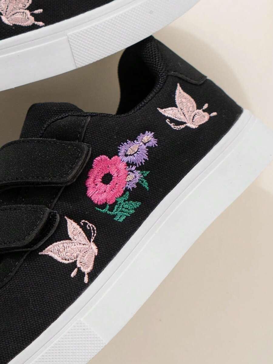 SHEIN CZARNE BUTY SPORTOWE HAFT