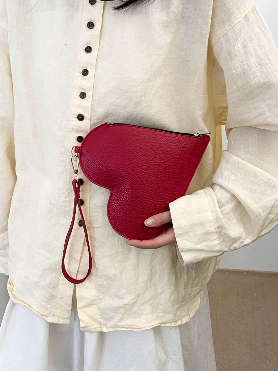 SHEIN CZERWONA TOREBKA KOPERTÓWKA SERCE S07__19X20