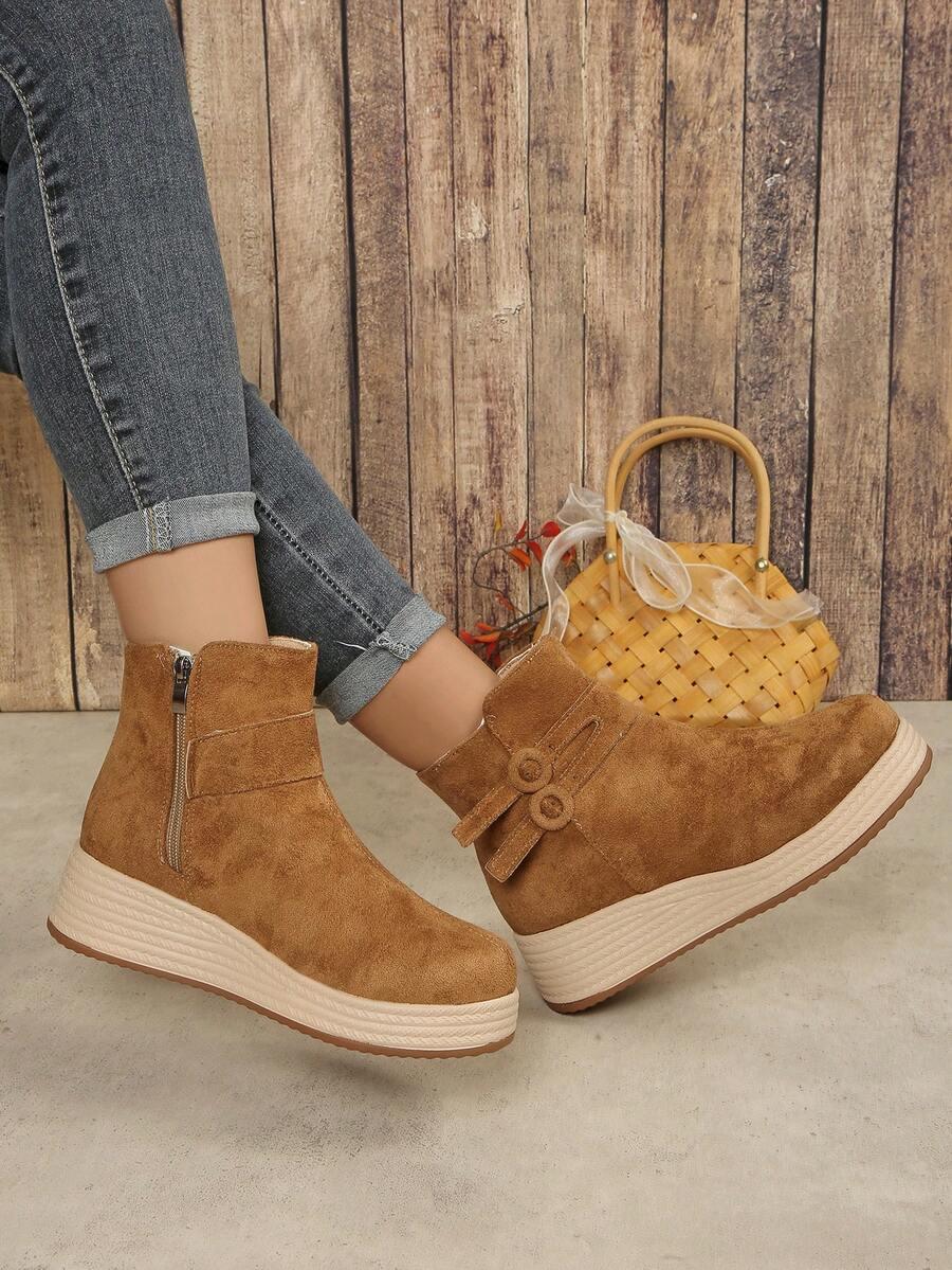 SHEIN BRĄZOWE BOTKI NA ZAMEK W01__36,5