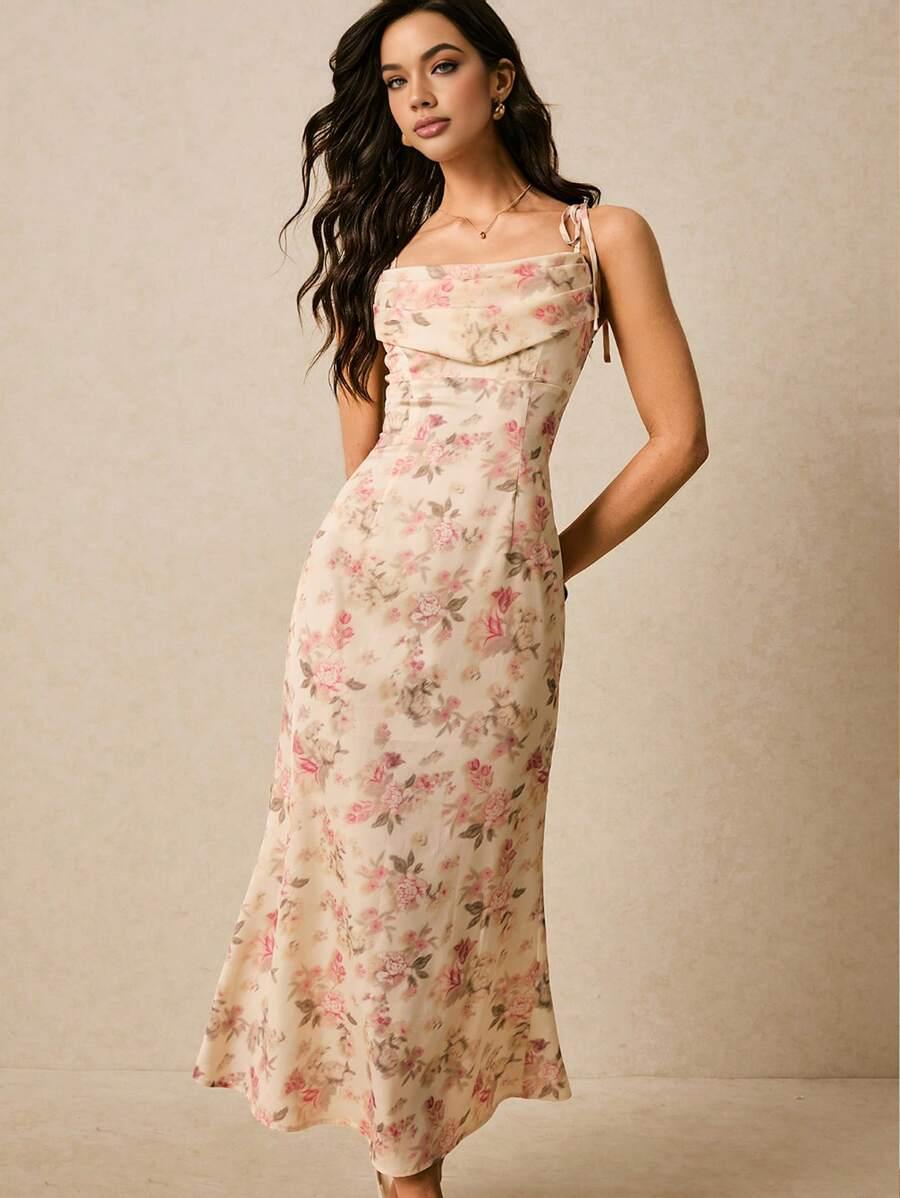 SHEIN SUKIENKA WZÓR KWIATY S06__M