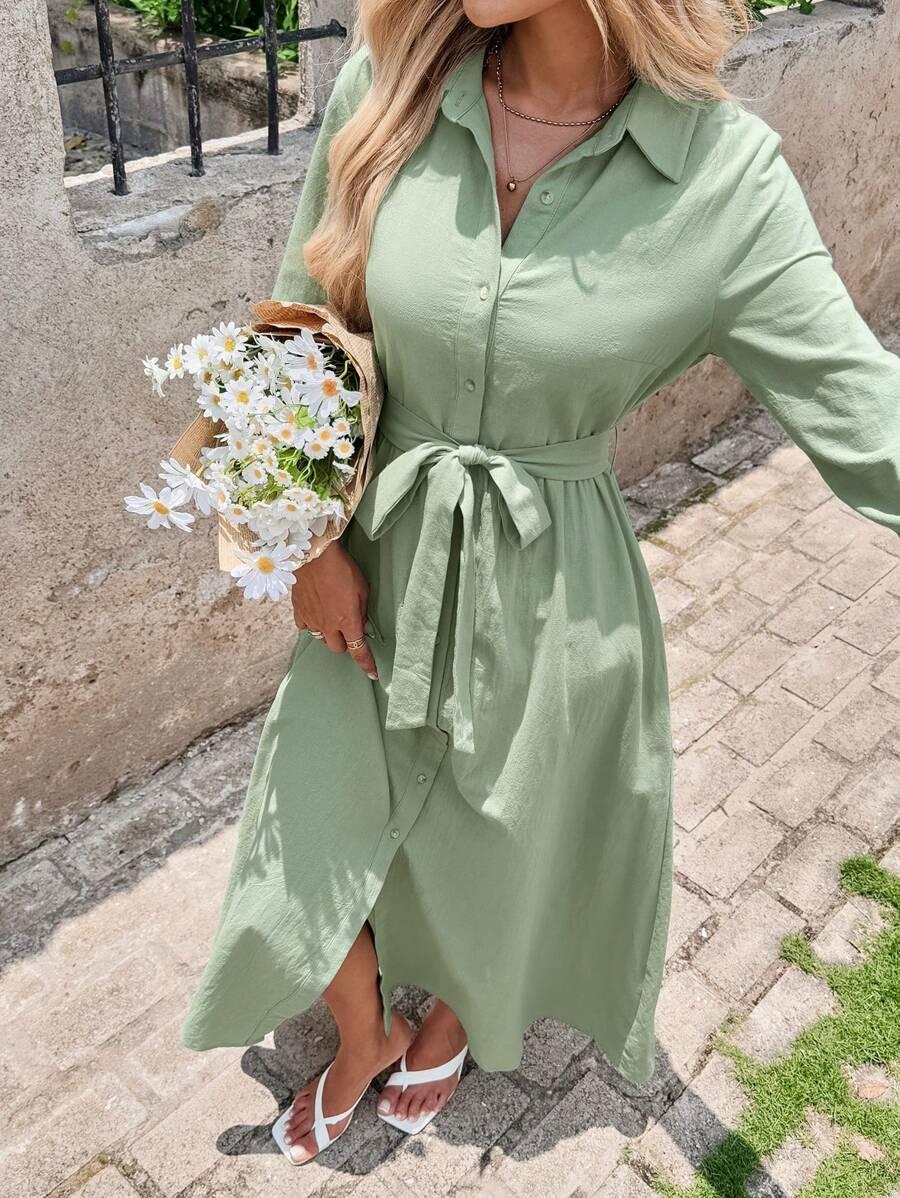SHEIN ZIELONA MAXI SUKIENKA S06__M