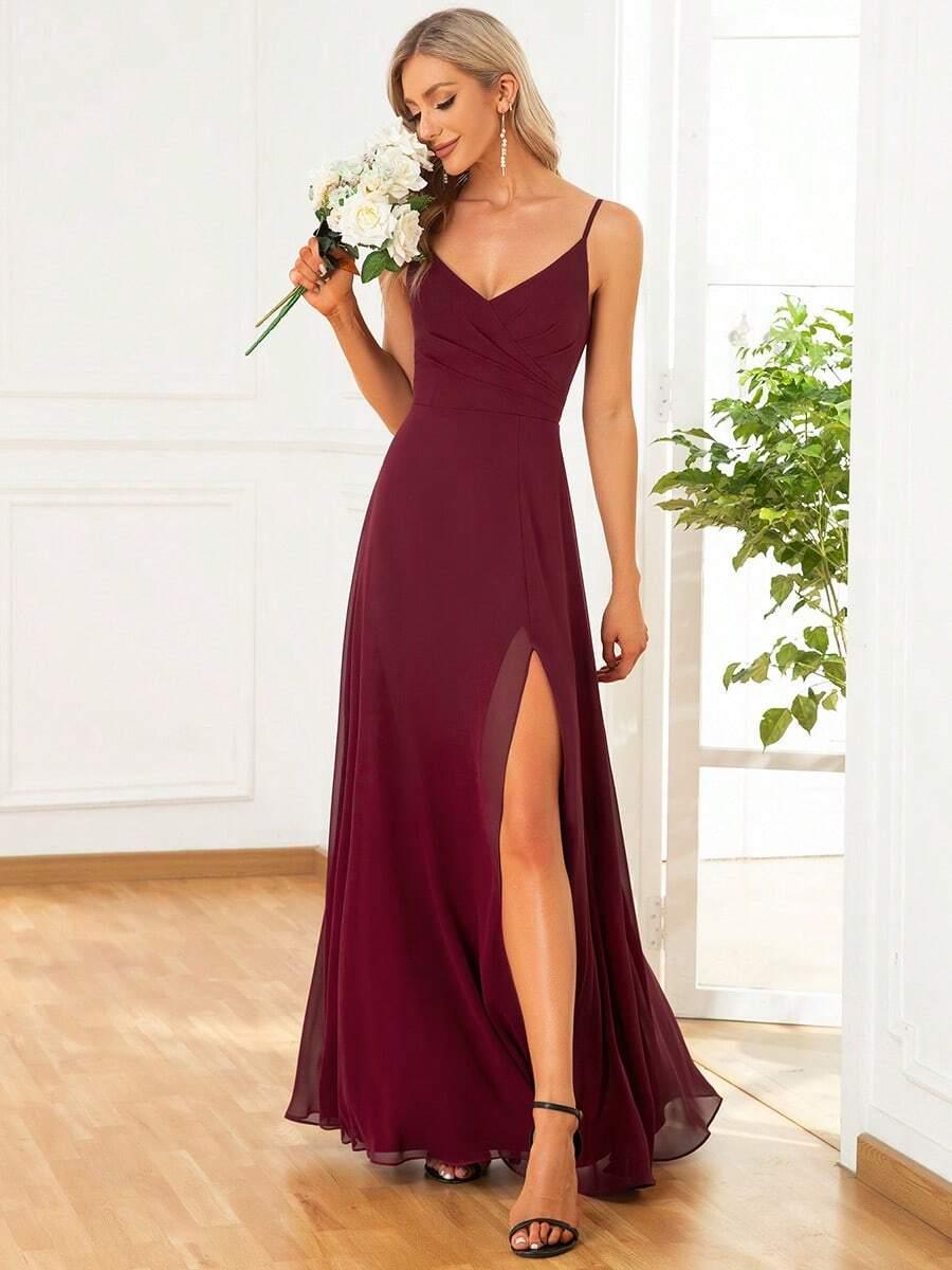 EVERPRETTY CZERWONA MAXI SUKIENKA S06__S