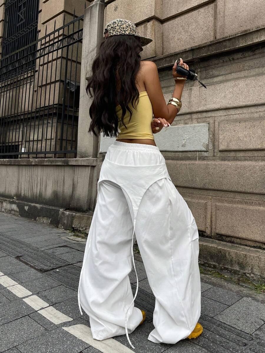 SHEIN BIAŁE SPODNIE CASUAL S06__L