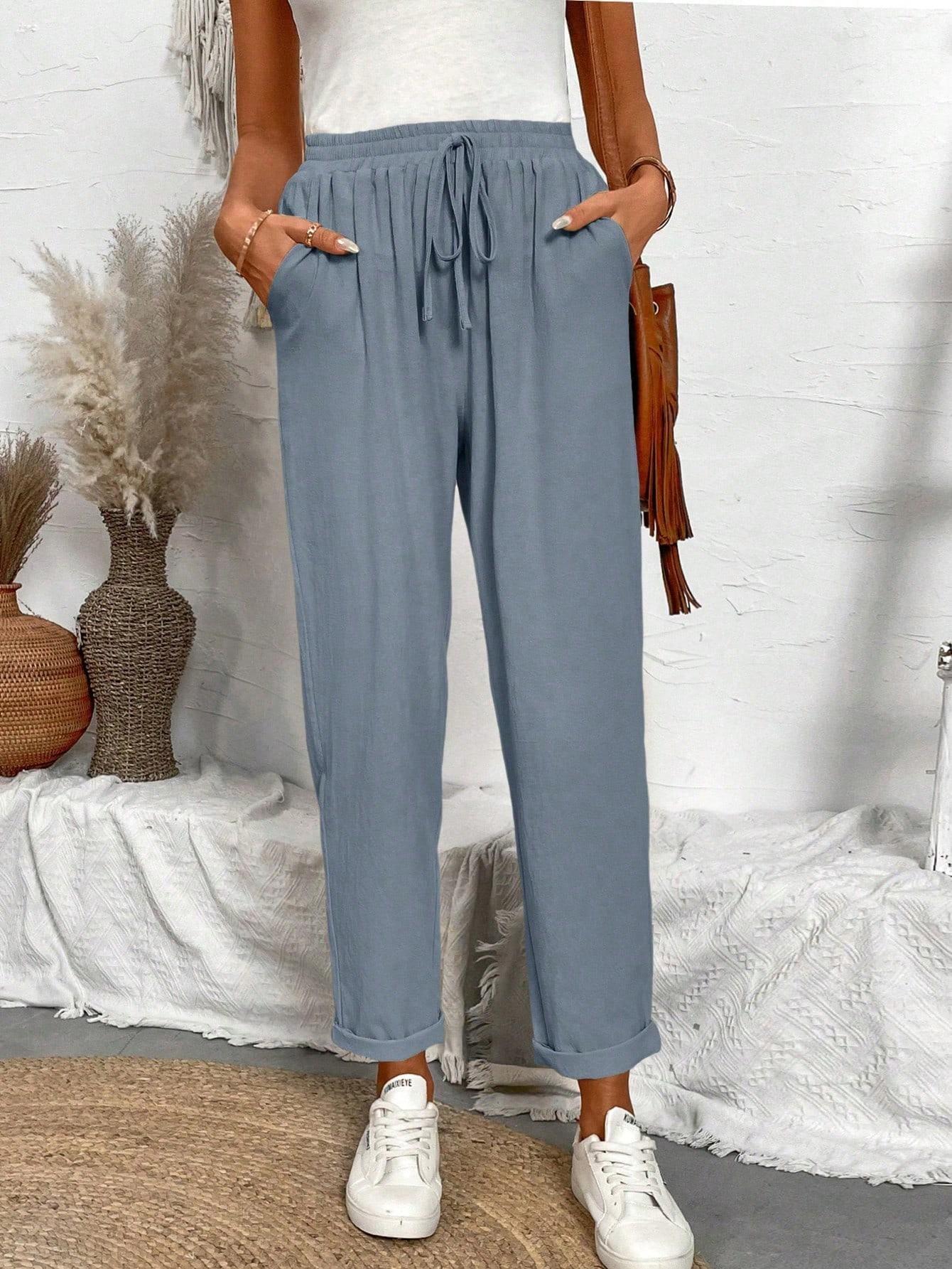 SHEIN NIEBIESKIE SPODNIE CASUAL S06__L