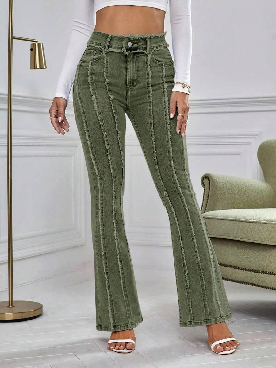 SELENZA ZIELONE SPODNIE JEANS