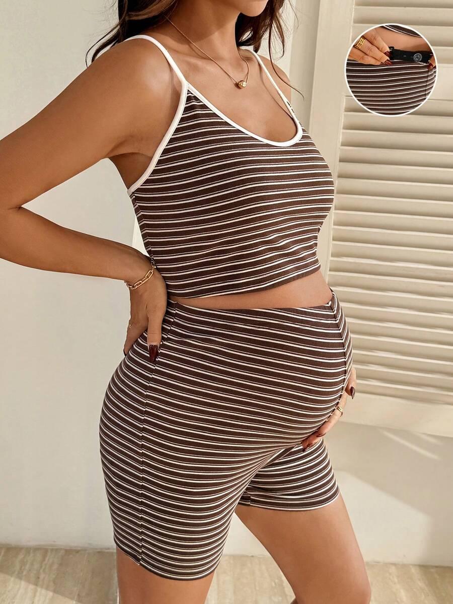 SHEIN TOP KRÓTKIE SPODENKI KOMPLET CIĄŻOWY S09__M