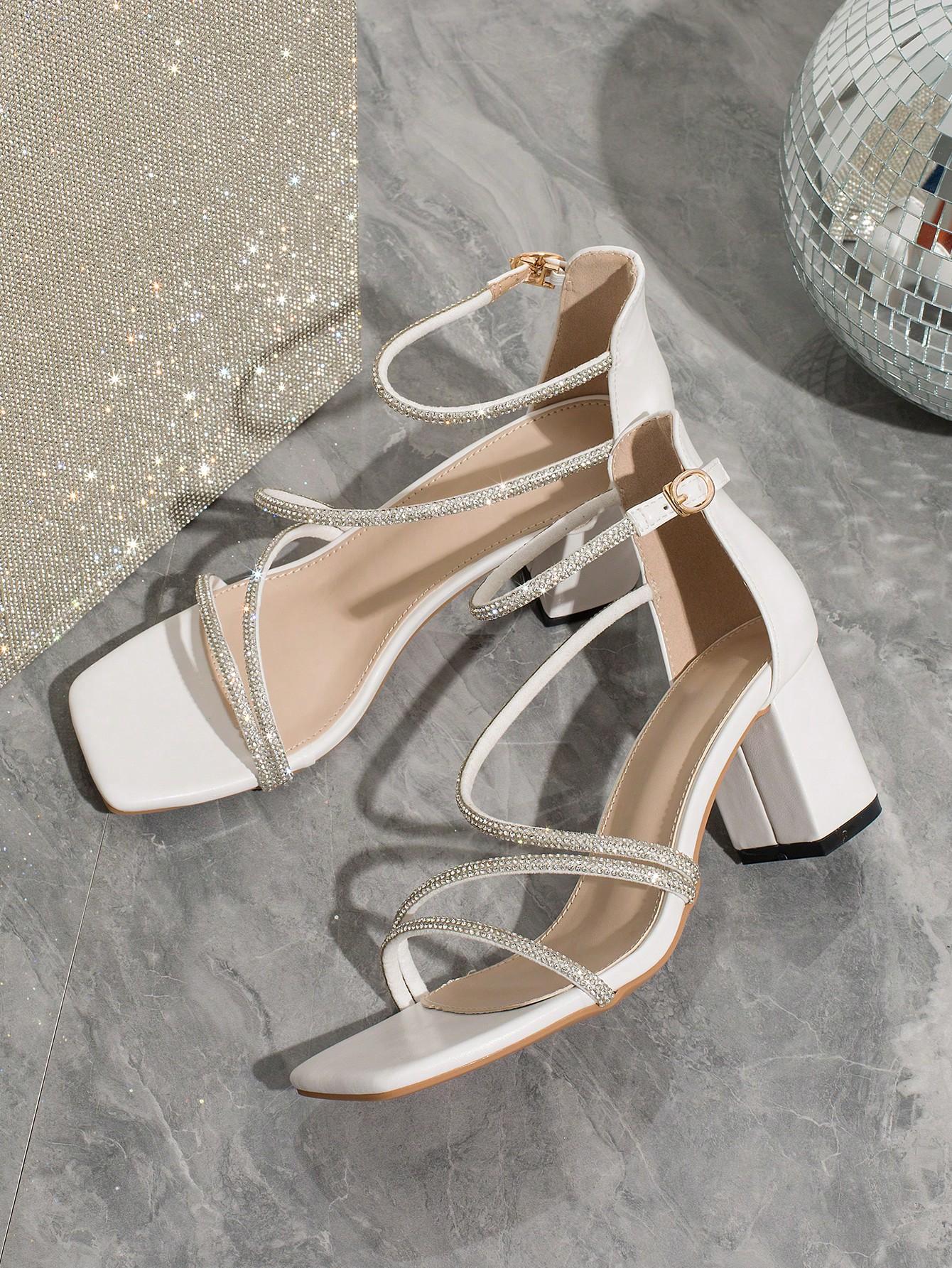 SHEIN BIAŁE SANDAŁY ZDOBIENIE S06__38