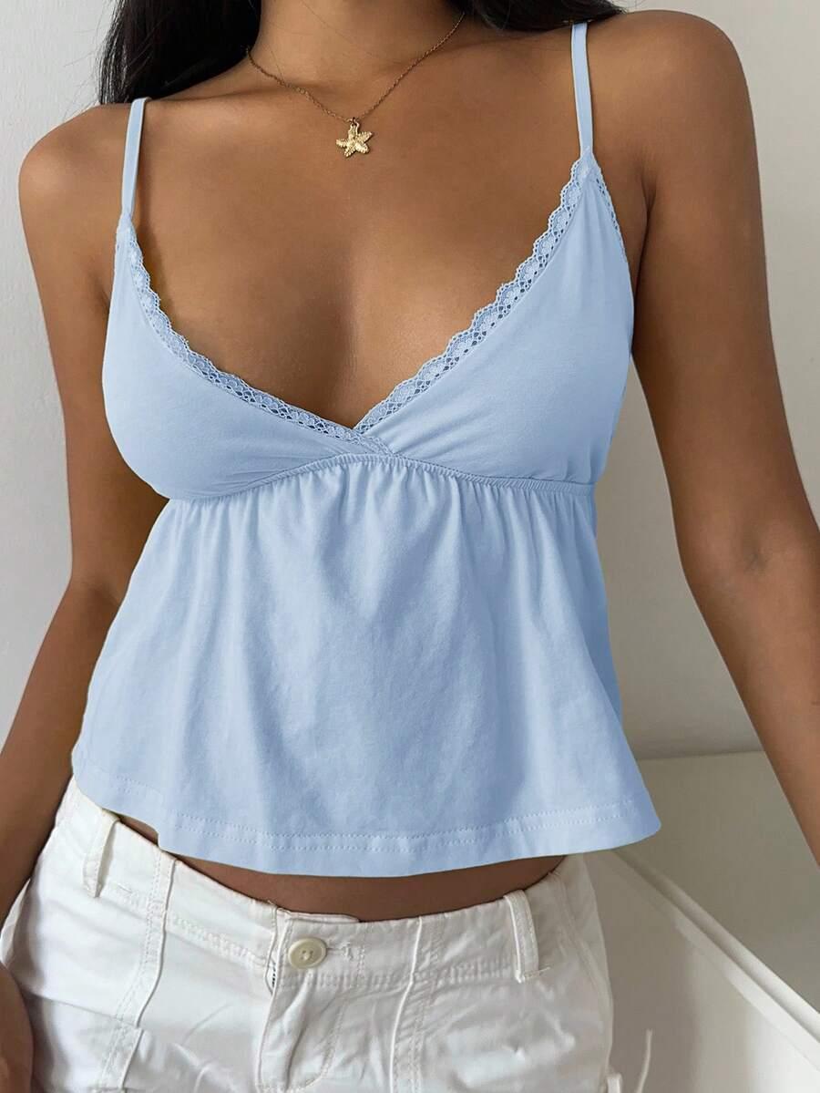 SHEIN NIEBIESKI TOP NA RAMIĄCZKACH S09__S