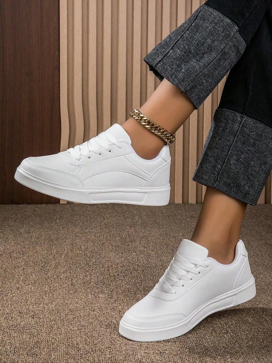 SHEIN BIAŁE SZNUROWANE BUTY SPORTOWE S06__40