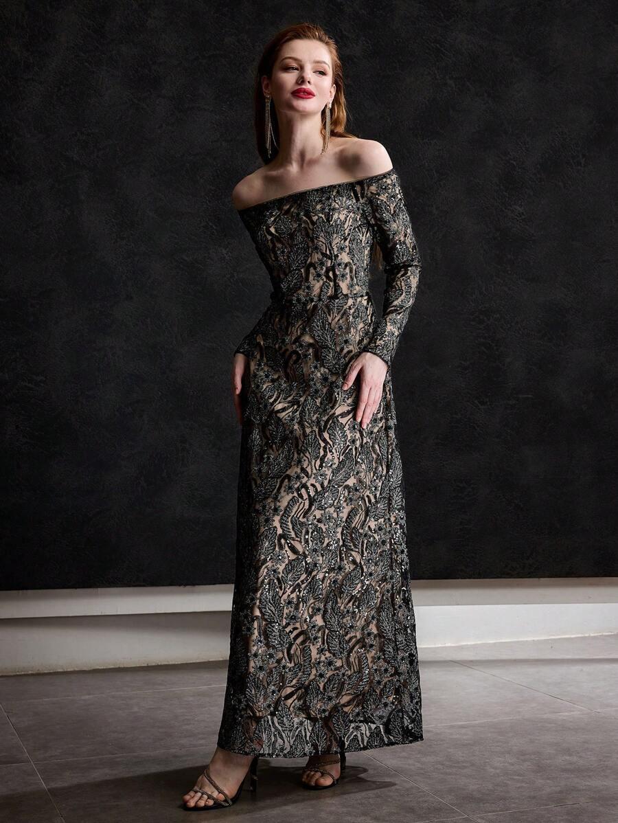 MOTF CZARNA MAXI SUKIENKA S06__M