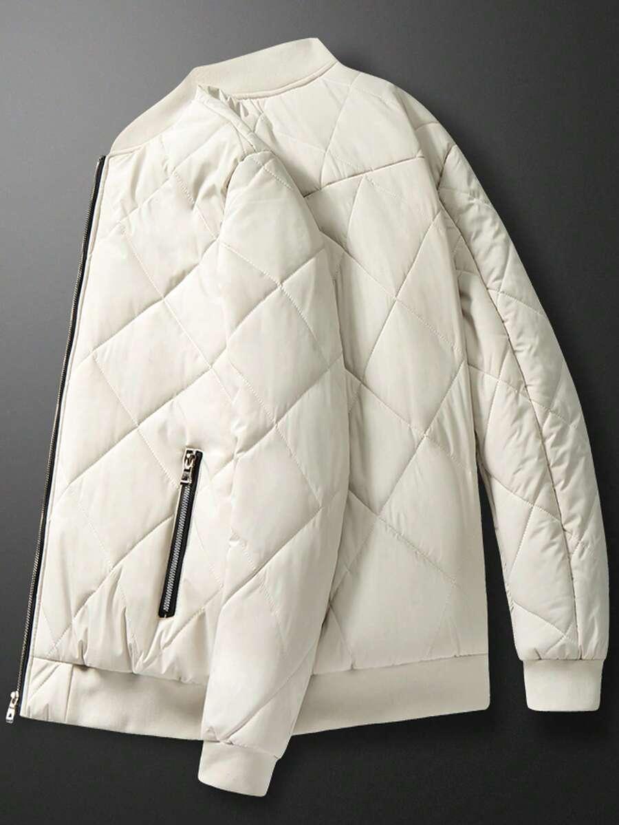 SHEIN BEŻOWA PIKOWANA KURTKA W01__L
