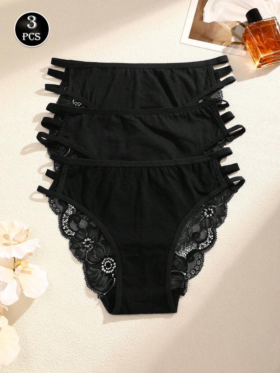 SHEIN CZARNE MAJTKI 3-PACK S06__XXL