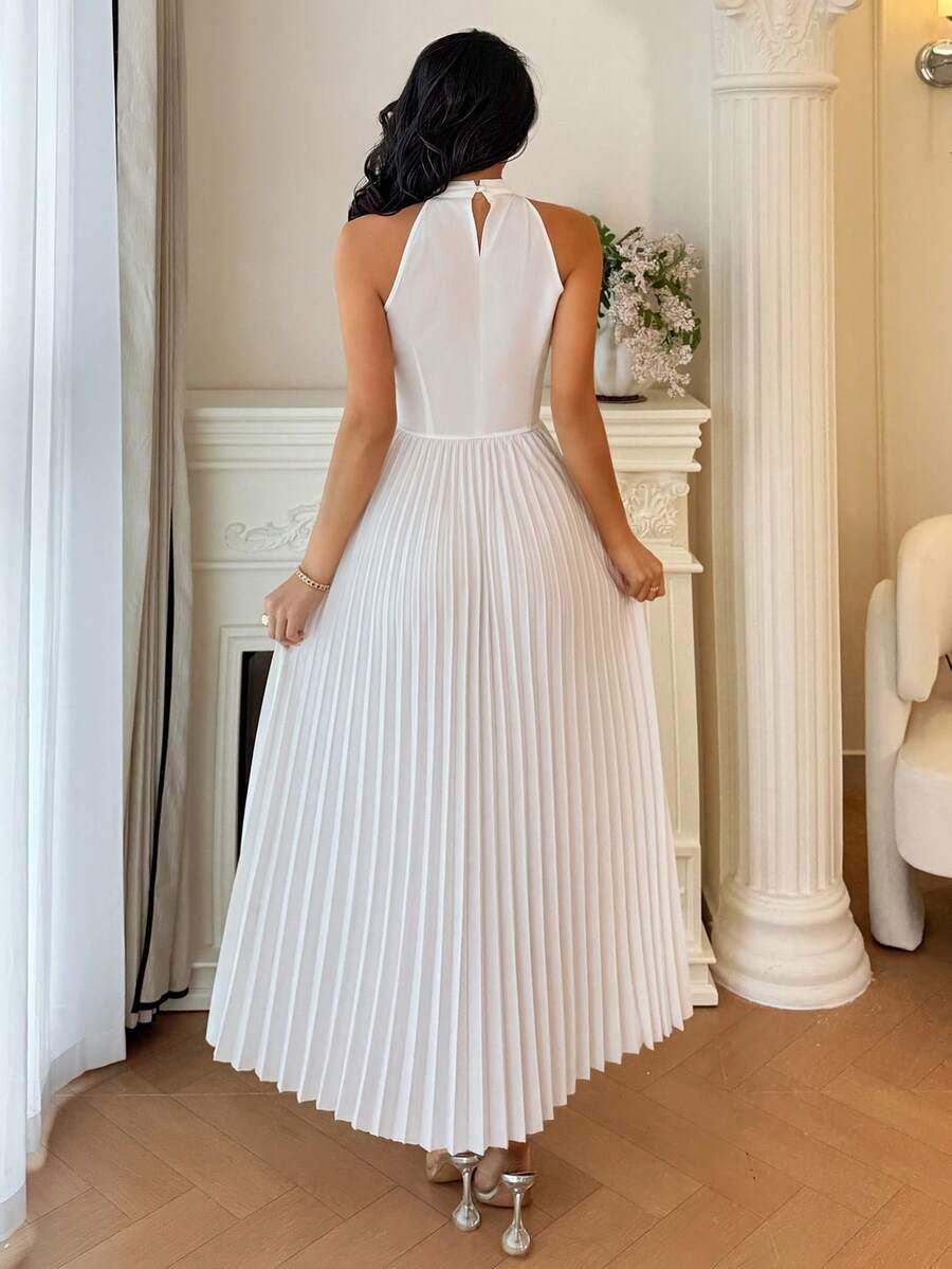 RAFFERIZA BIAŁA MAXI SUKIENKA S06__M