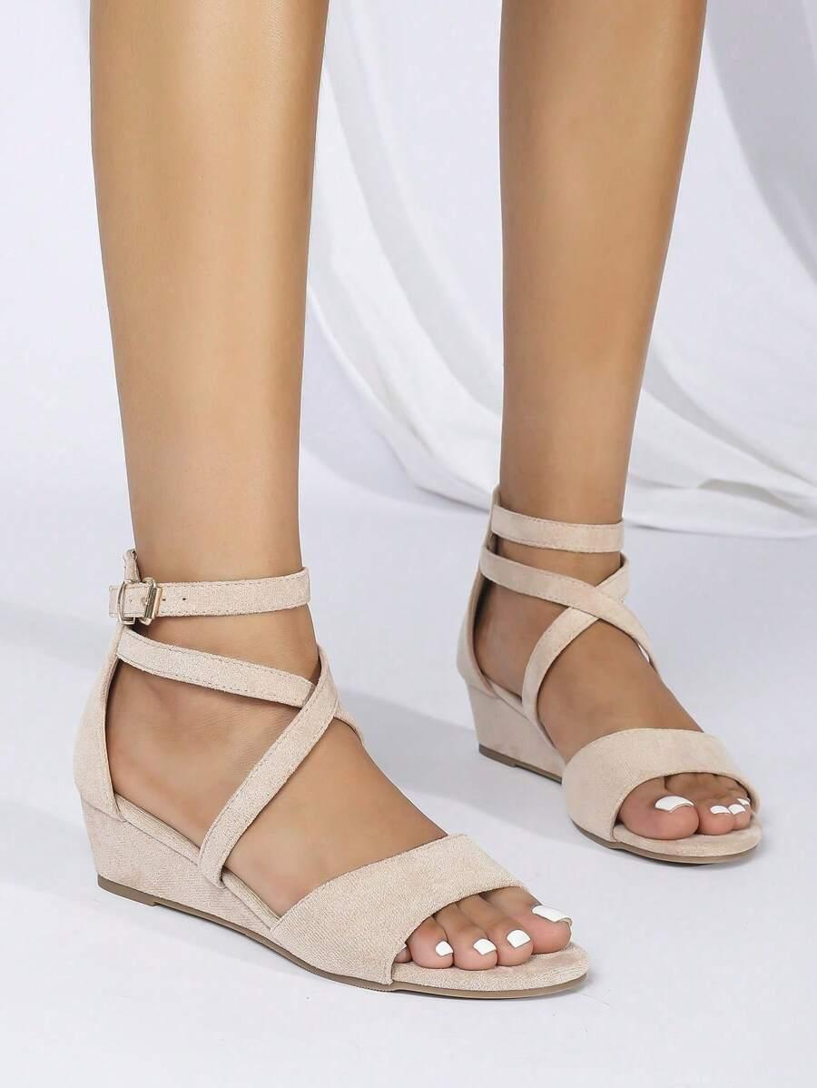 SHEIN BEŻOWE SANDAŁY SPRZĄCZKA S06__36,5