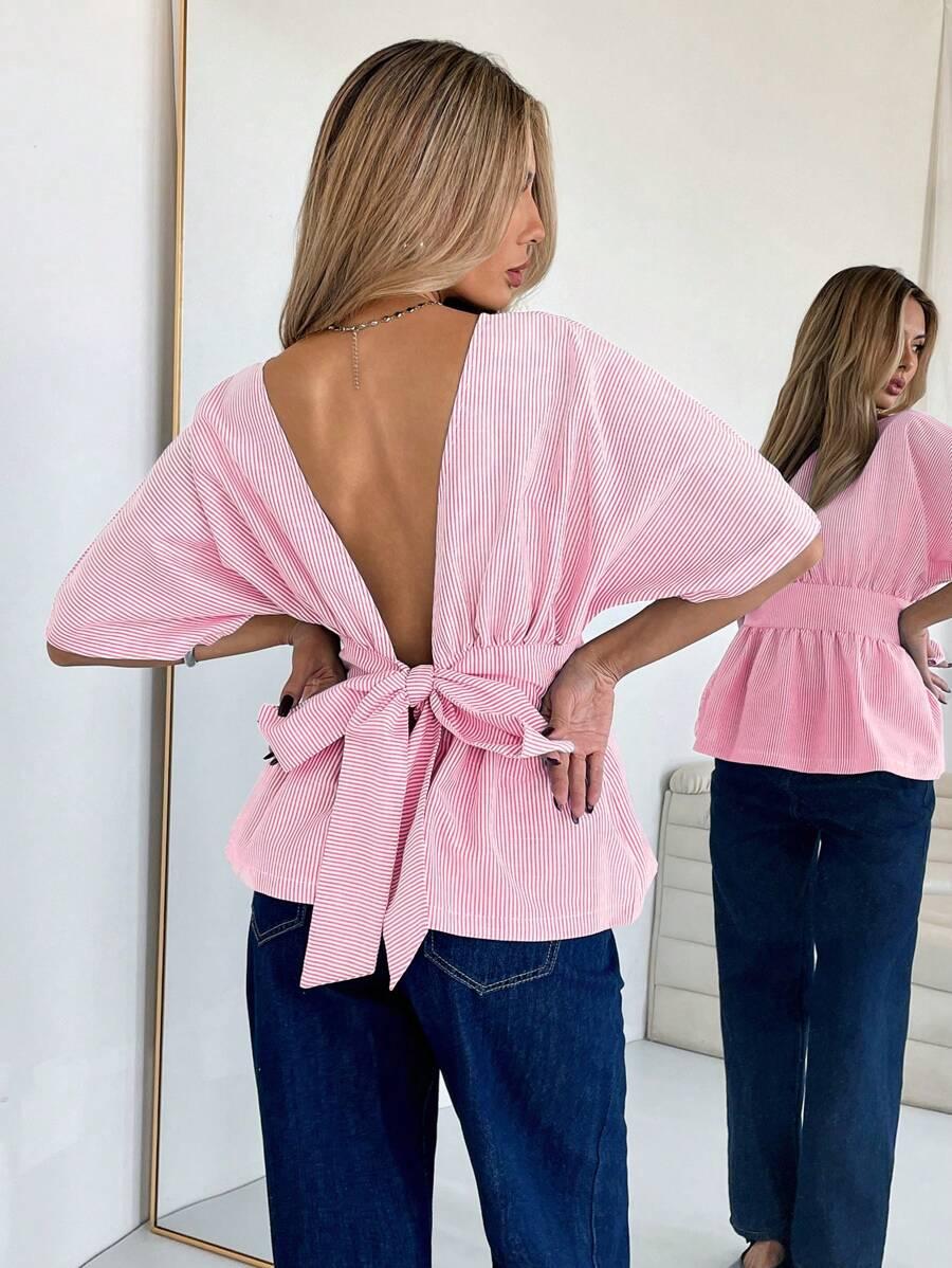 SHEIN BLUZKA WZÓR PASKI