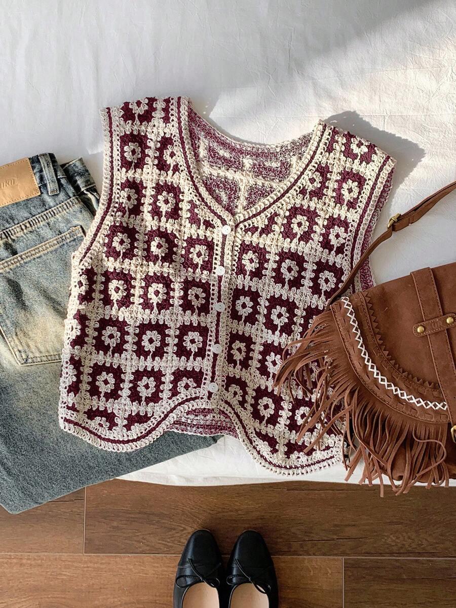 COMFORTCANA SWETER BEZ RĘKAWÓW WZÓR S06__L