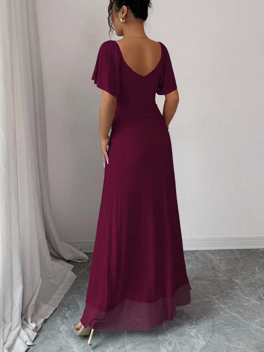 ELENZGA BORDOWA MAXI SUKIENKA S06__XL
