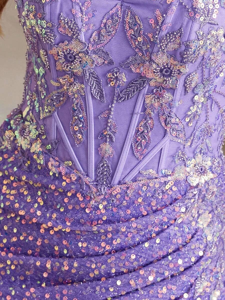 SHEIN SUKIENKA MAXI ZDOBIENIA S06__M
