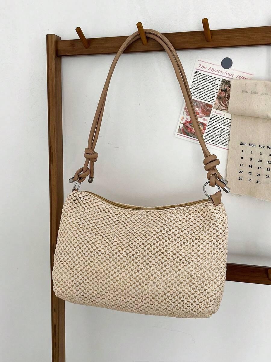SHEIN BEŻOWA TOREBKA NA RAMIĘ S07__18X30CM