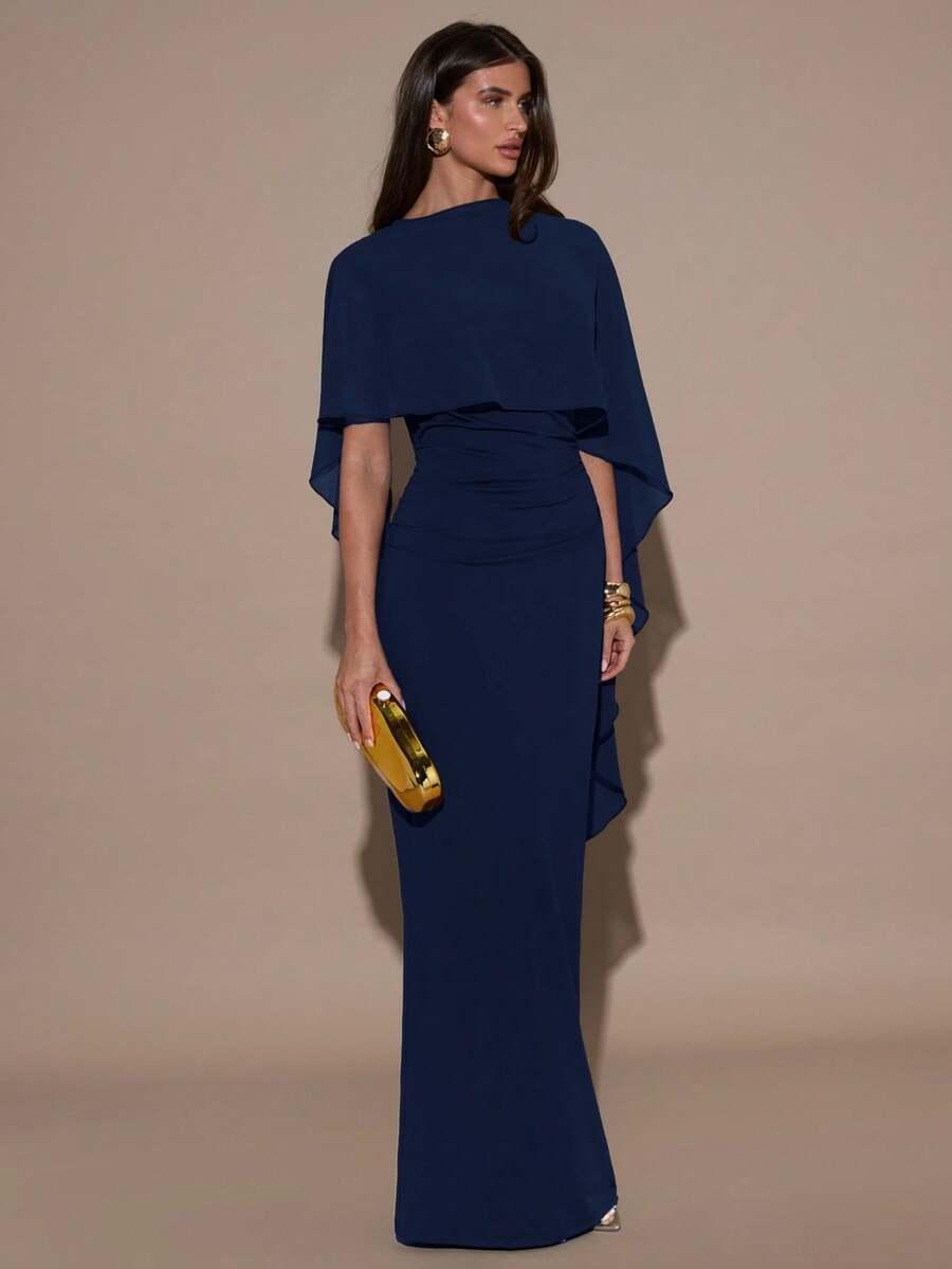 SHEIN NIEBIESKA MAXI SUKIENKA S06__S