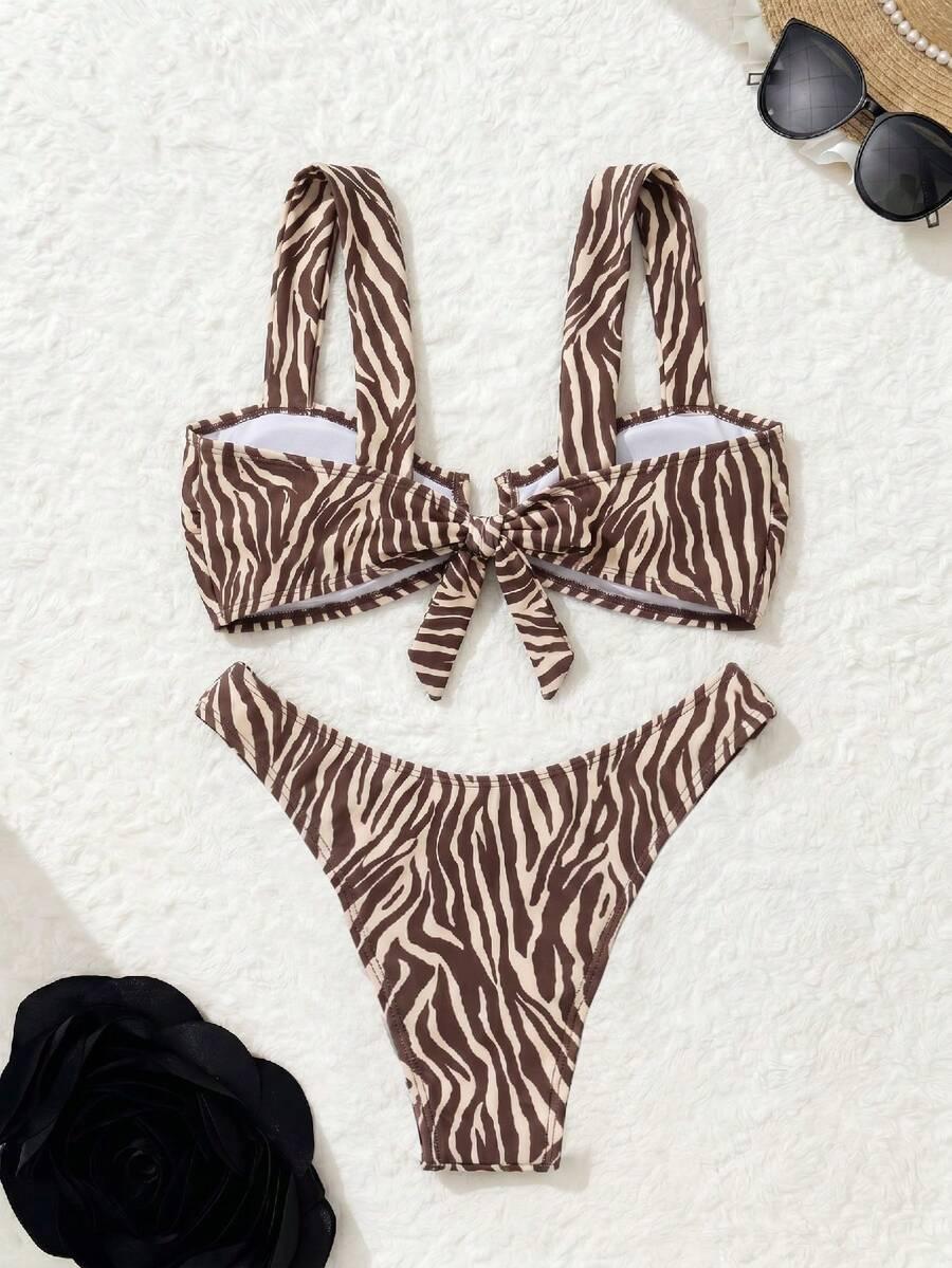 BONVOYETTE DWUCZĘŚCIOWY STRÓJ KĄPIELOWY KOMPLET ANIMAL PRINT S09__L