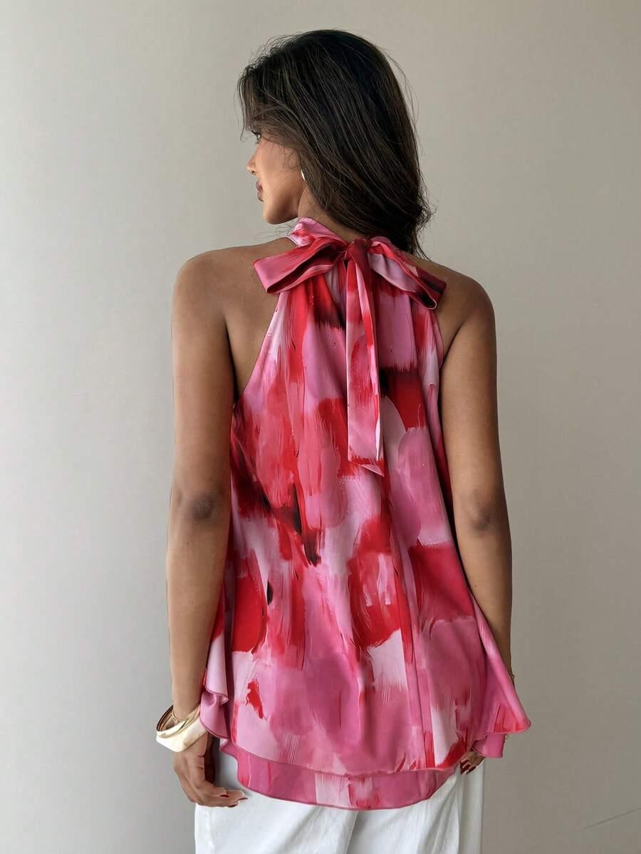 SHEIN RÓŻOWA BLUZKA BEZ RĘKAWÓW S06__M