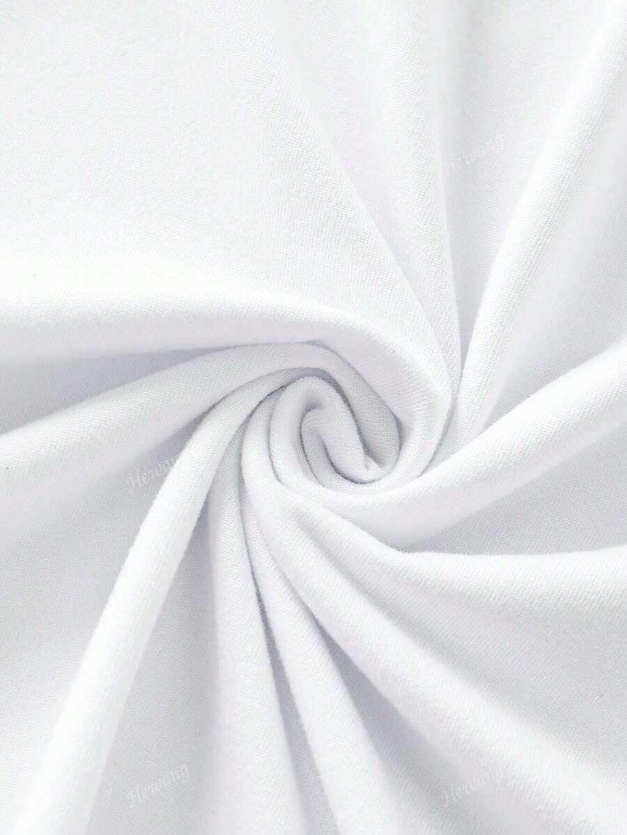 SHEIN BAŁY T-SHIRT NADRUK S06__S