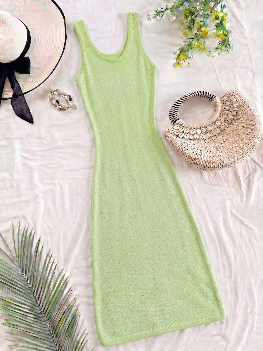 SHEIN ZIELONA MAXI SUKIENKA S06__M