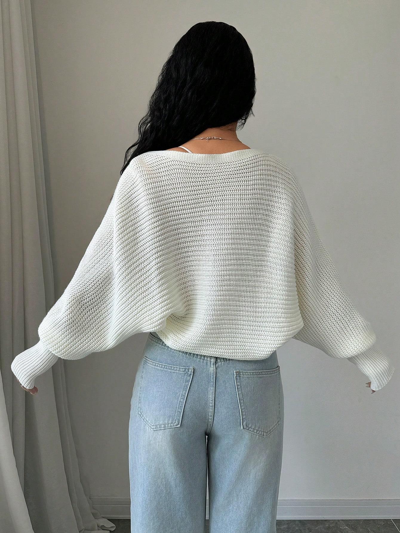 SHEIN BIAŁY SWETER NARZUTKA S06__S